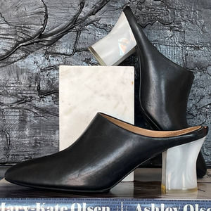 The Row 'Adela' Leather Block Heel Mules